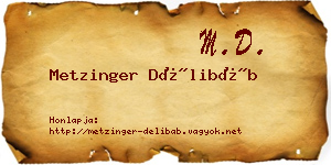 Metzinger Délibáb névjegykártya